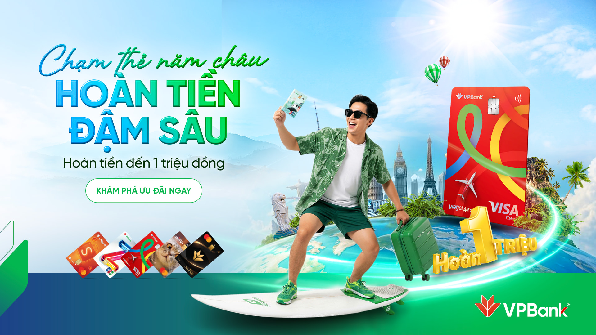Chi tiêu quốc tế - Hoàn tiền cực mê cùng thẻ tín dụng VPBank