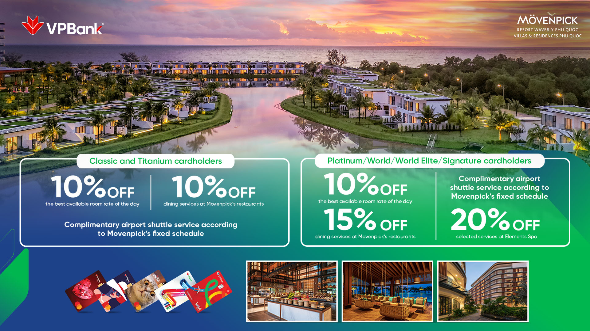 VPBank Card Spending Privileges at Mövenpick Resort Waverly Phú Quốc & Mövenpick Villas & Residences Phú Quốc