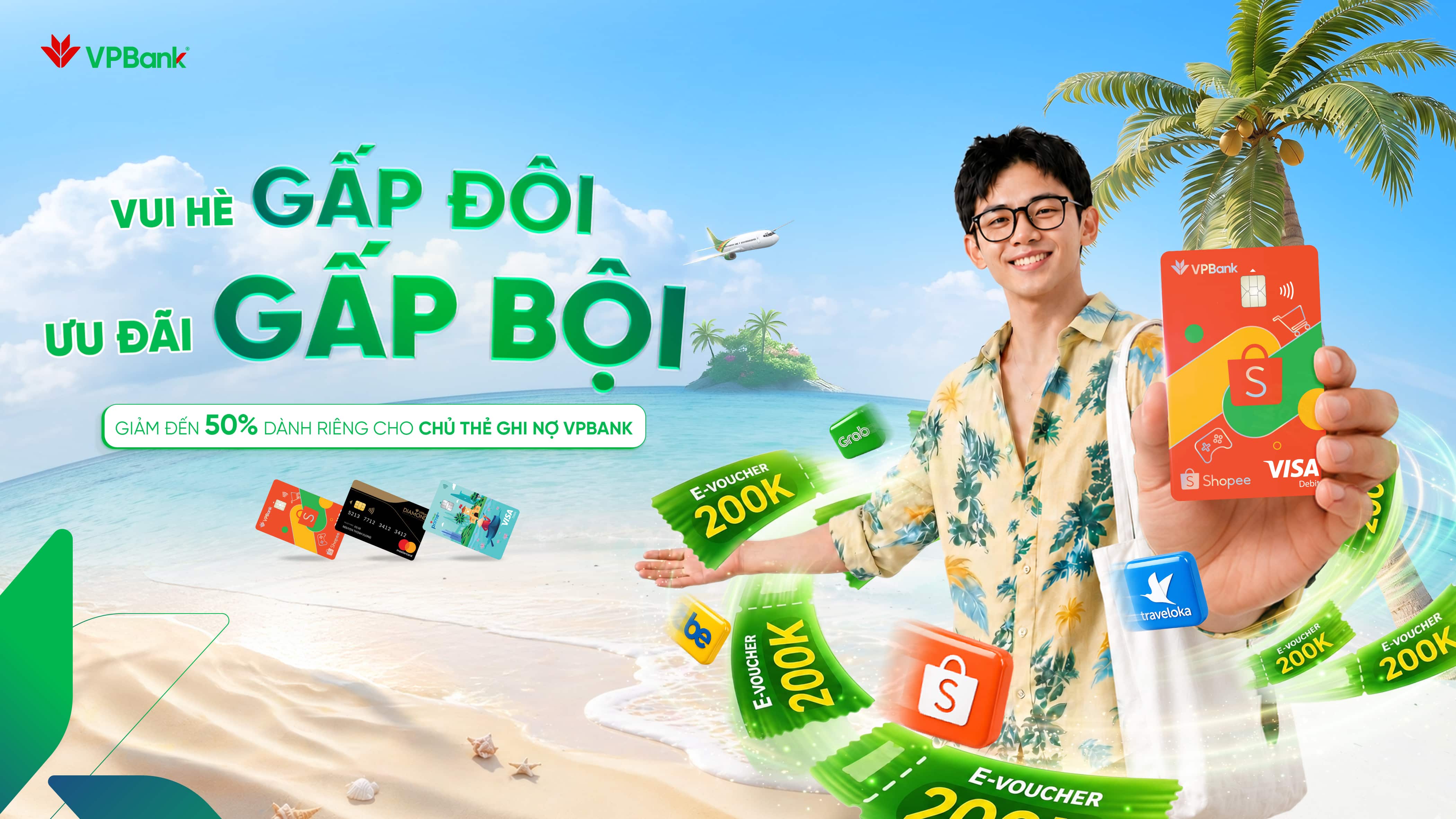 Vui hè gấp đôi, ưu đãi gấp bội cùng thẻ ghi nợ VPBank