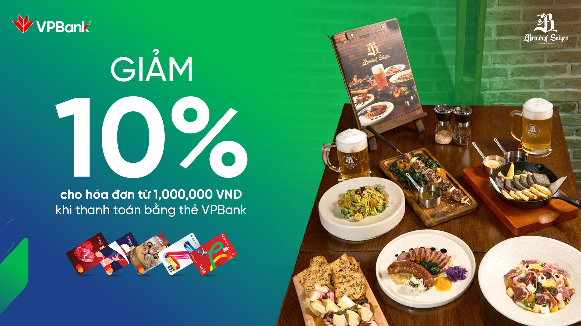 Ưu đãi chi tiêu thẻ VPBank tại Brauhof Saigon
