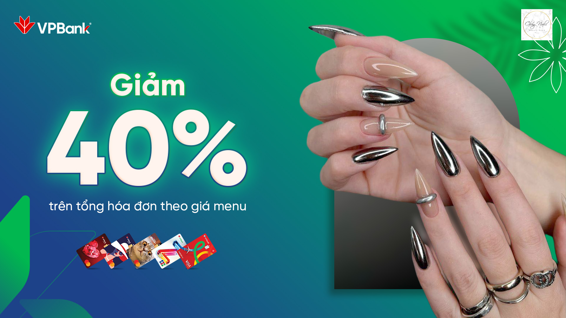 Làm Nail Xinh – Nhận Ưu Đãi đến 40% tại CHANG NAILS BEAUTY ROOM cùng VPBank