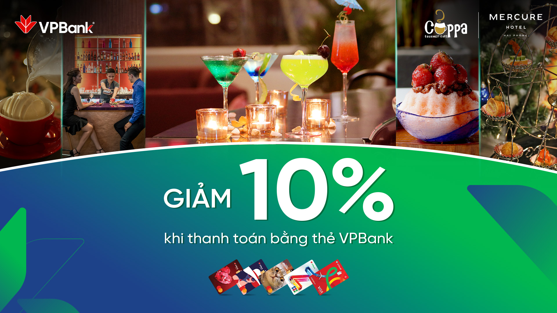 Ưu đãi chi tiêu thẻ VPBank tại Cuppa Gourmet Café – Mercure Hải Phòng