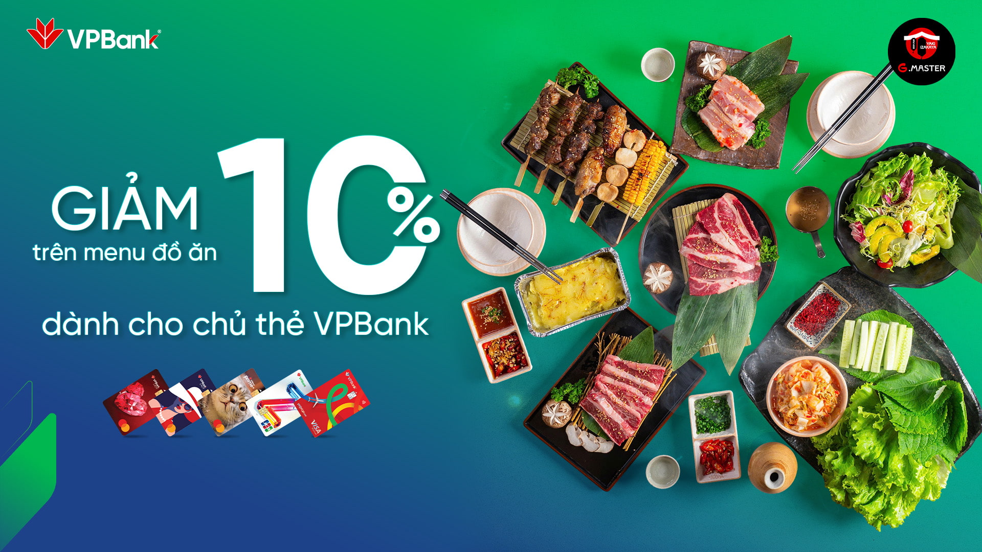 Đặc Quyền Ẩm Thực Nhật Dành Riêng Cho Chủ Thẻ VPBank tại G.master