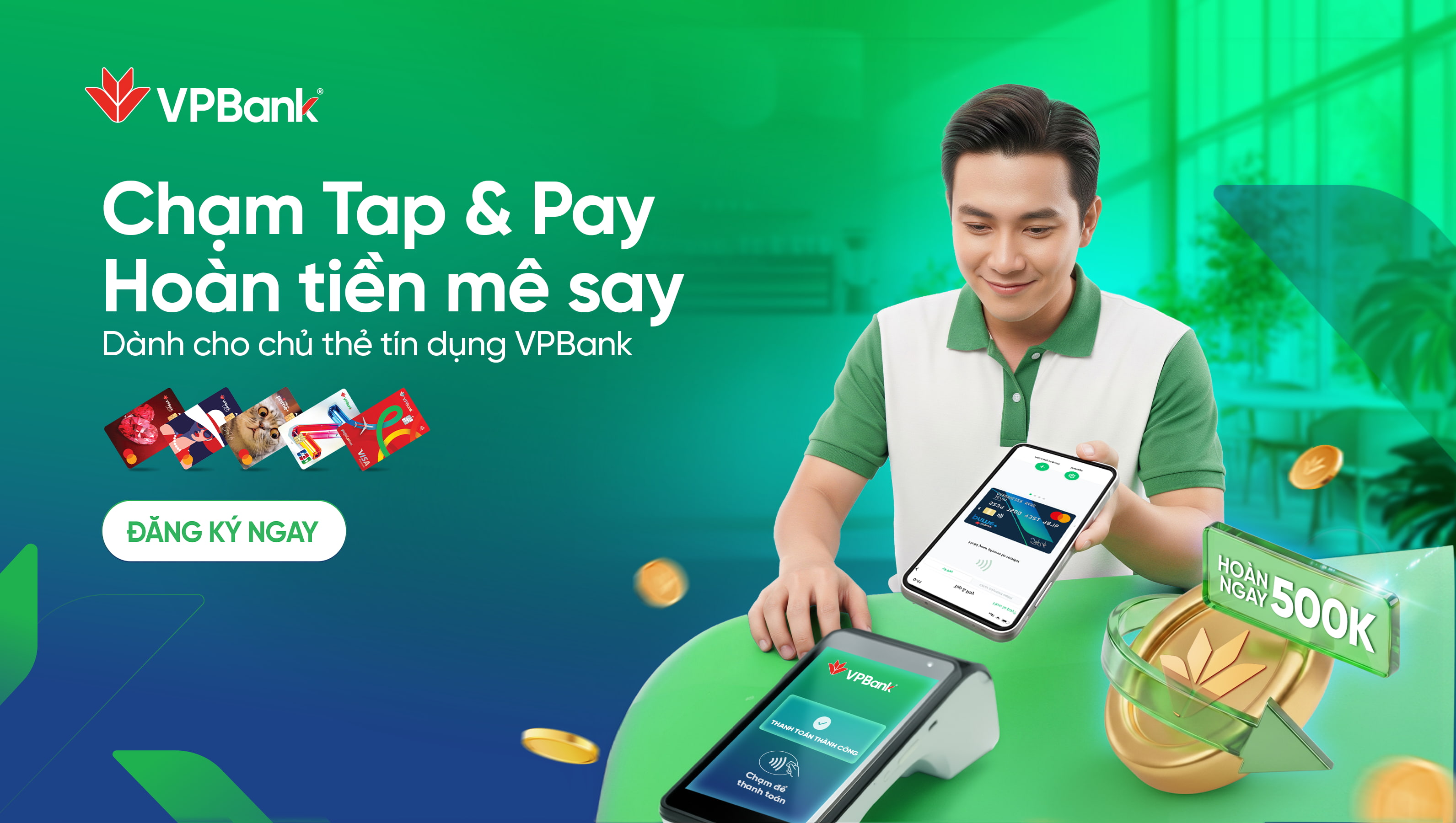Thanh toán Tap&Pay - Nhận ngay 500,000VNĐ
