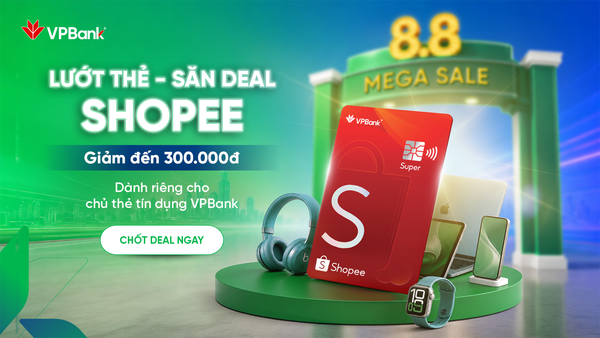 Ưu đãi chi tiêu thẻ tín dụng VPBank Shopee