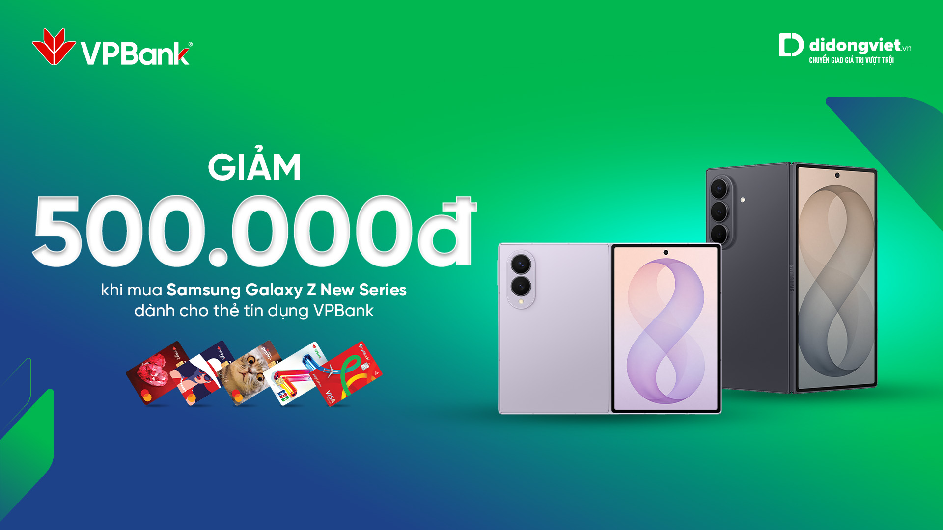 Giảm 500.000VNĐ khi mua Samsung Galaxy Z New Series tại Di Động Việt