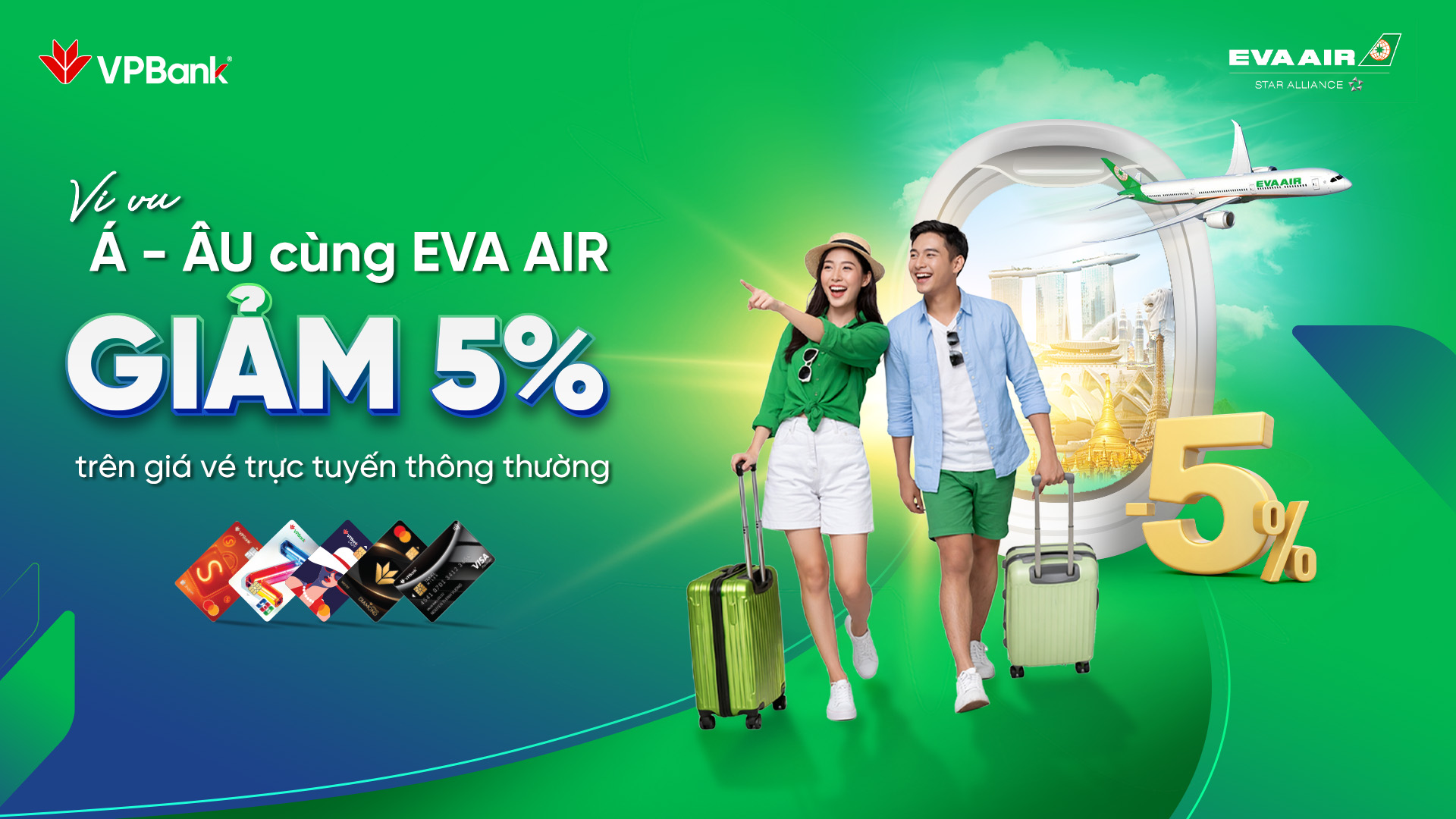 Vi Vu Á - Âu tại EVA Air cùng thẻ tín dung VPBank