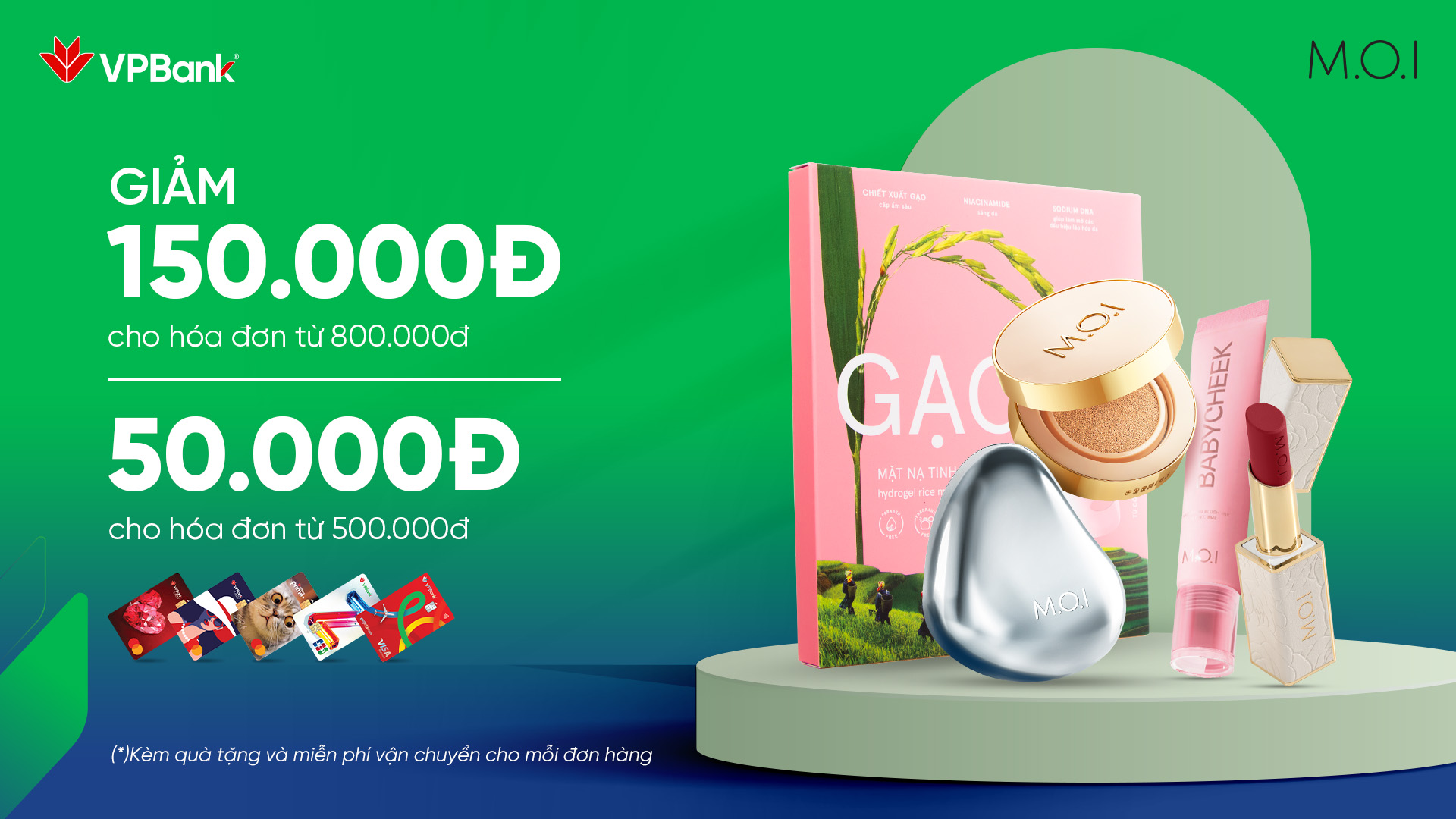 Mua sắm thả ga tại M.O.I Cosmetics cùng thẻ tín dụng VPBank