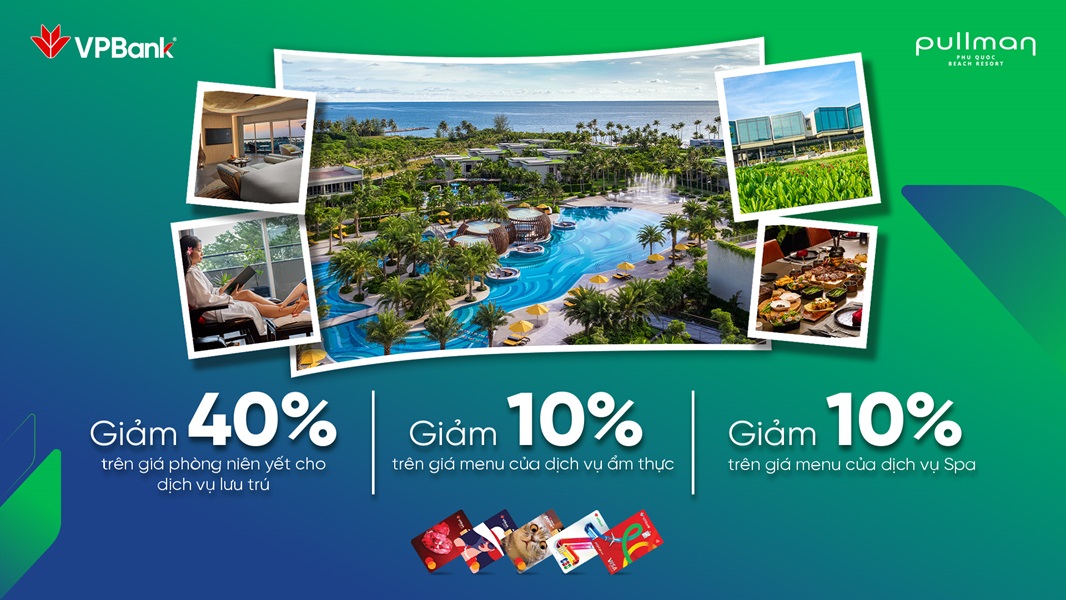 Tận hưởng nghỉ dưỡng với ưu đãi chi tiêu thẻ VPBank tại PullMan Phú Quốc Resort