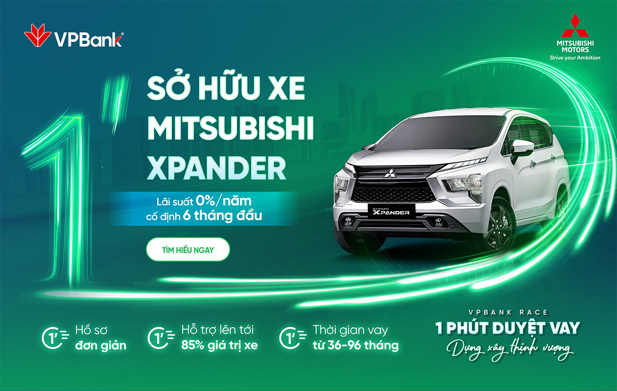 Ưu đãi cuối năm: Lãi suất 0% khi mua Mitsubishi Xpander AT 2025 – Cơ hội không thể bỏ lỡ