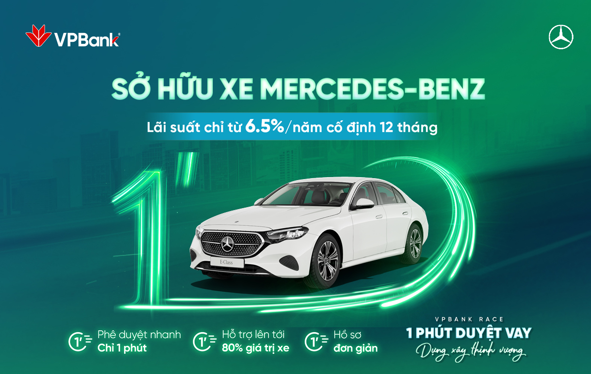 Sở hữu Mercedes-Benz - Lãi suất chỉ 6.5%/năm