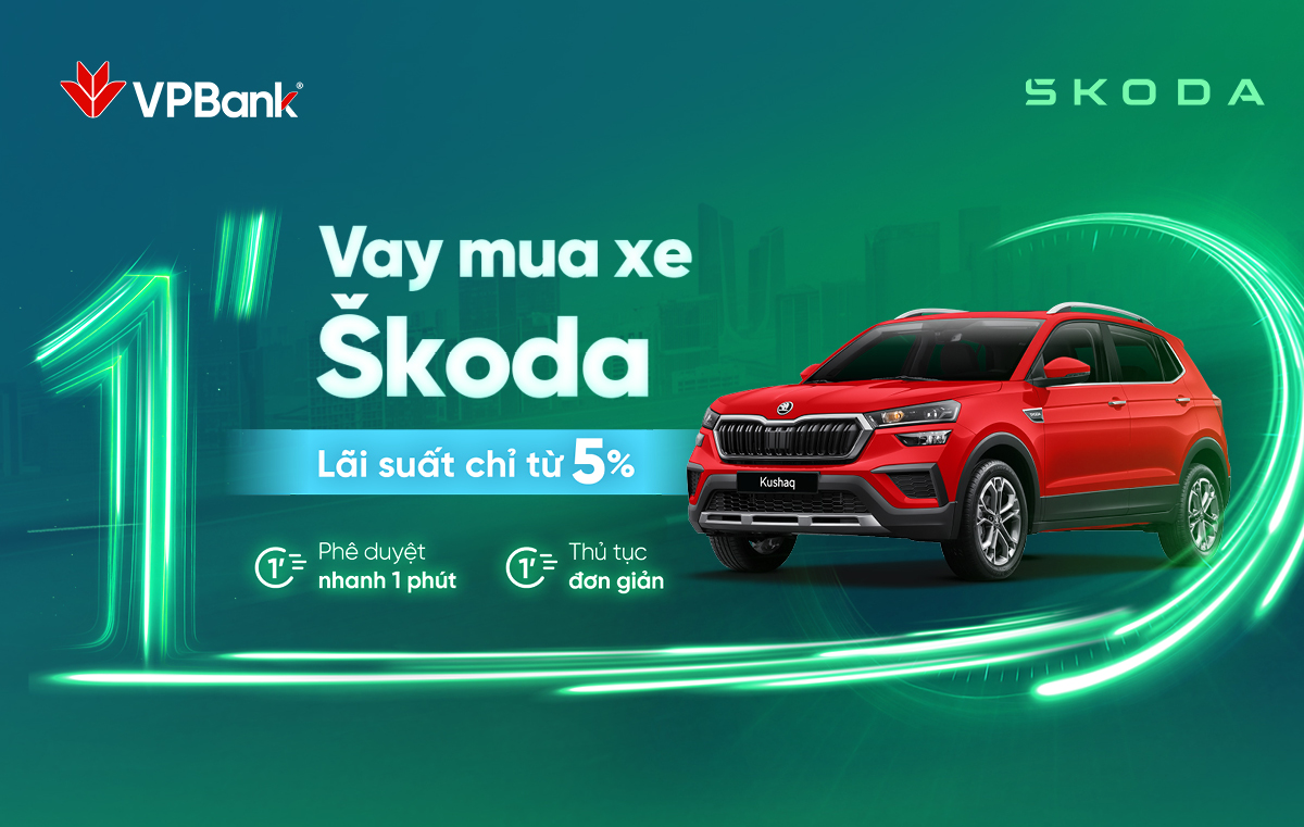 Vay mua Skoda Kushaq lãi suất chỉ từ 5%/năm, duyệt nhanh trong 1 phút