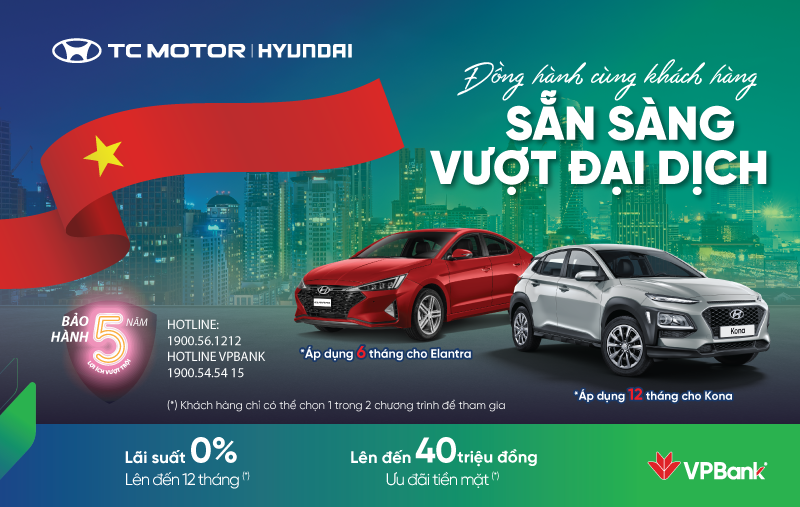 Trả góp 0% lãi suất lên đến 12 tháng khi mua xe Hyundai
