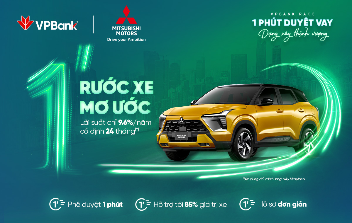Duyệt vay "thần tốc" 1 phút ngay tại Showroom - Sở hữu xe Mitsubishi dễ dàng hơn bao giờ hết