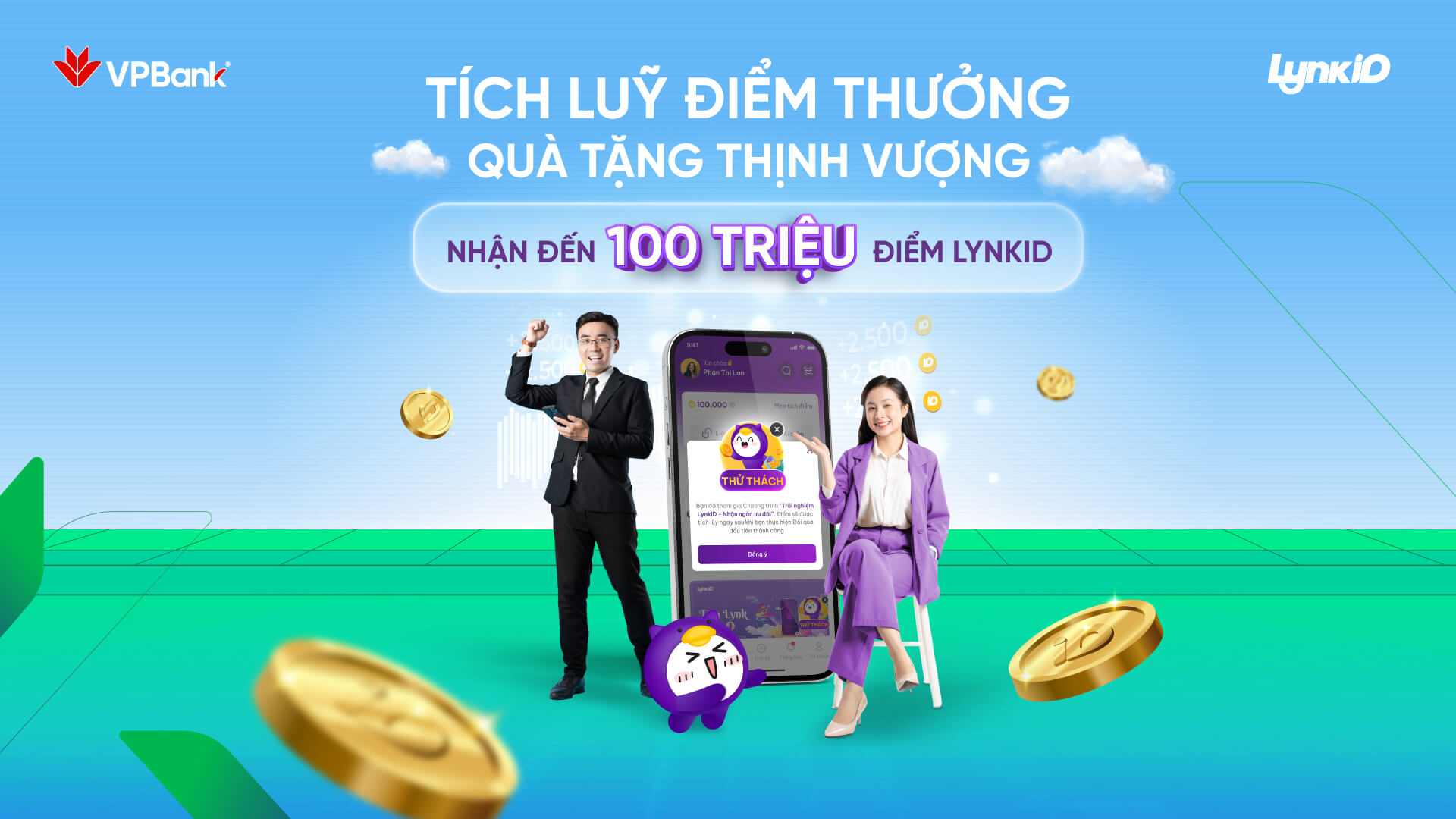 TÍCH LŨY THỊNH VƯỢNG TỚI 100 TRIỆU ĐIỂM LYNKID