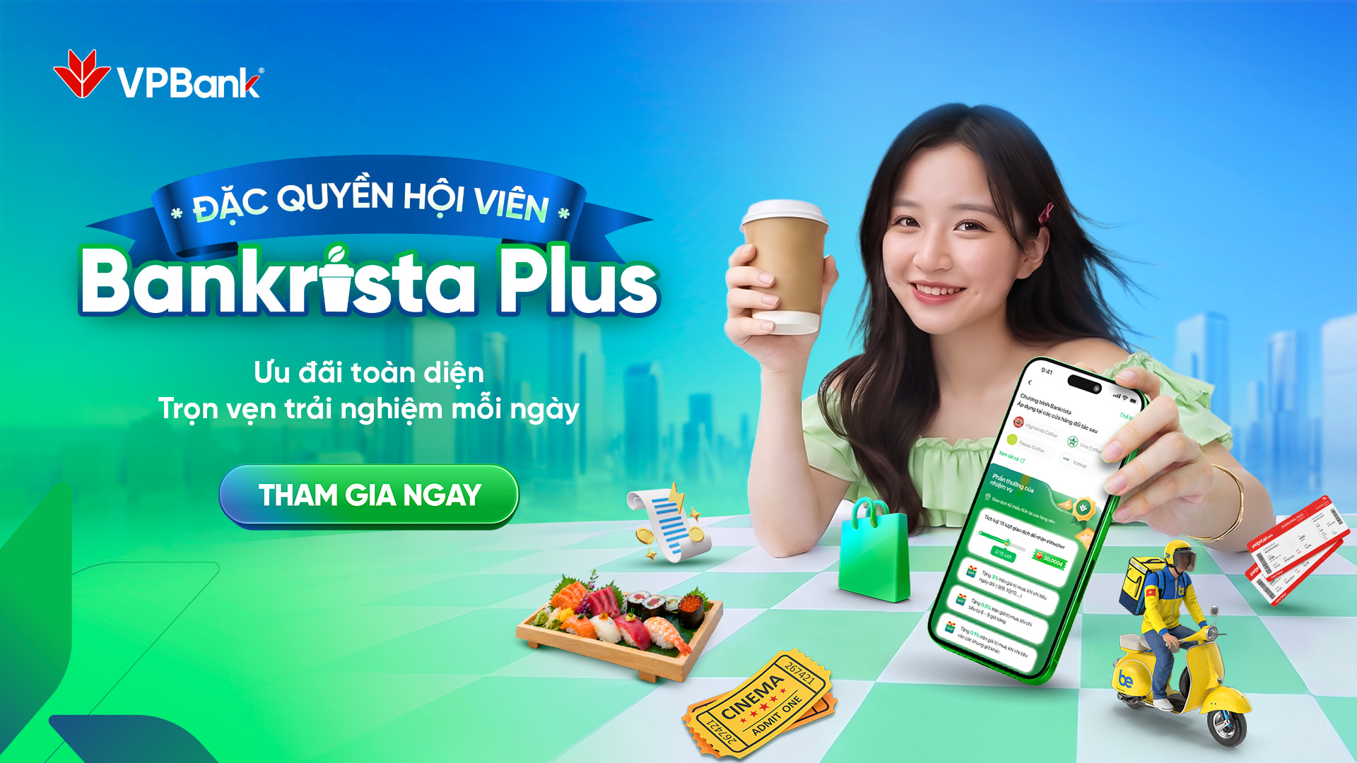 Bankrista Welcome Offer - Chào mừng hội viên mới với quà tặng đặc quyền &  trải nghiệm điện ảnh “Một thời ta đã yêu”