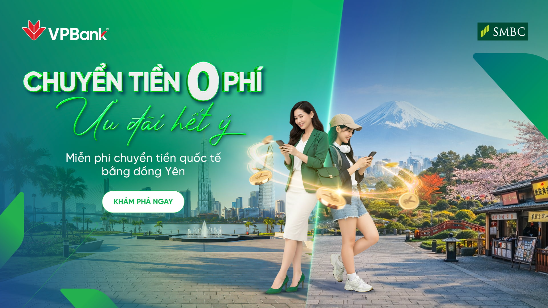 TẬN HƯỞNG ƯU ĐÃI MIỄN PHÍ CHUYỂN TIỀN QUỐC TẾ ĐỒNG YÊN NHẬT (JPY)