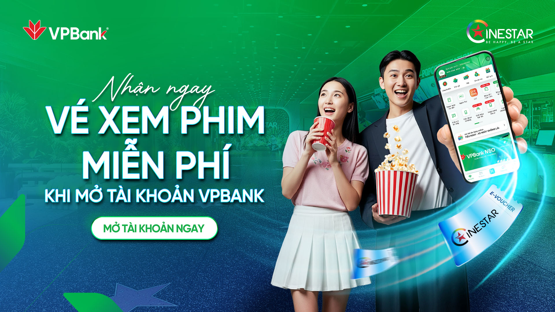 HỢP TÁC VPBANK x CINESTAR: TẶNG VÉ XEM PHIM MIỄN PHÍ
