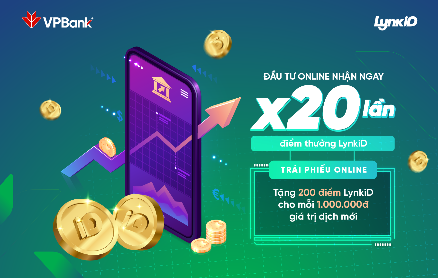 Trải nghiệm đầu tư Online, nhận x20 lần điểm thưởng LYNKID