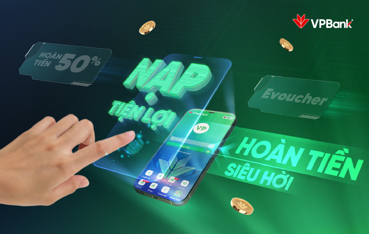 Thứ 5 ngày vàng - săn ưu đãi hoàn tiền rộn ràng khi nạp điện thoại qua VPBank NEO