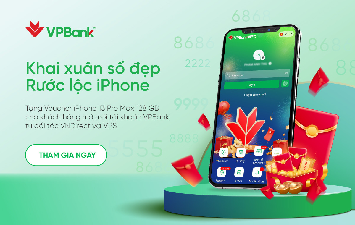 Mở tài khoản số đẹp - Rước lộc iPhone mỗi tuần