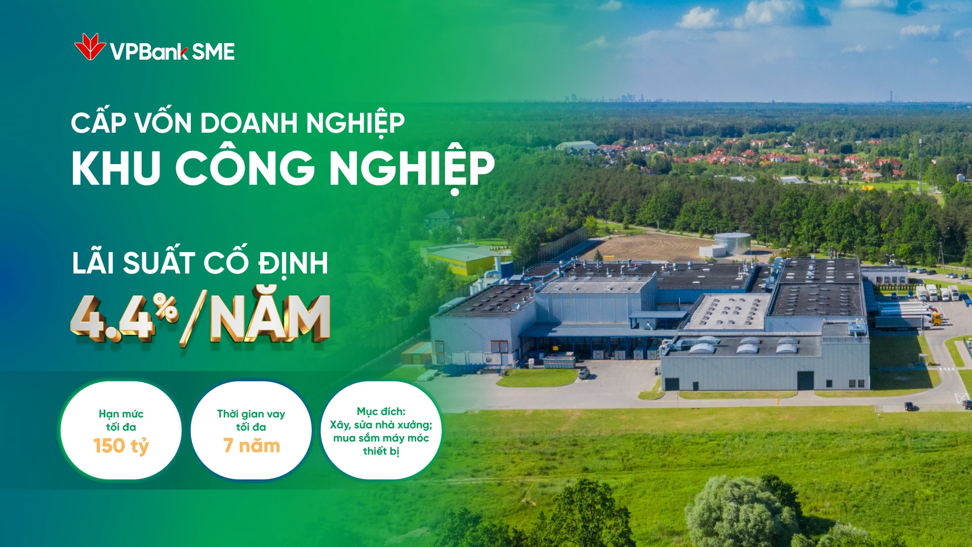 Ưu đãi lãi suất chỉ 4,4%/năm cho doanh nghiệp sản xuất