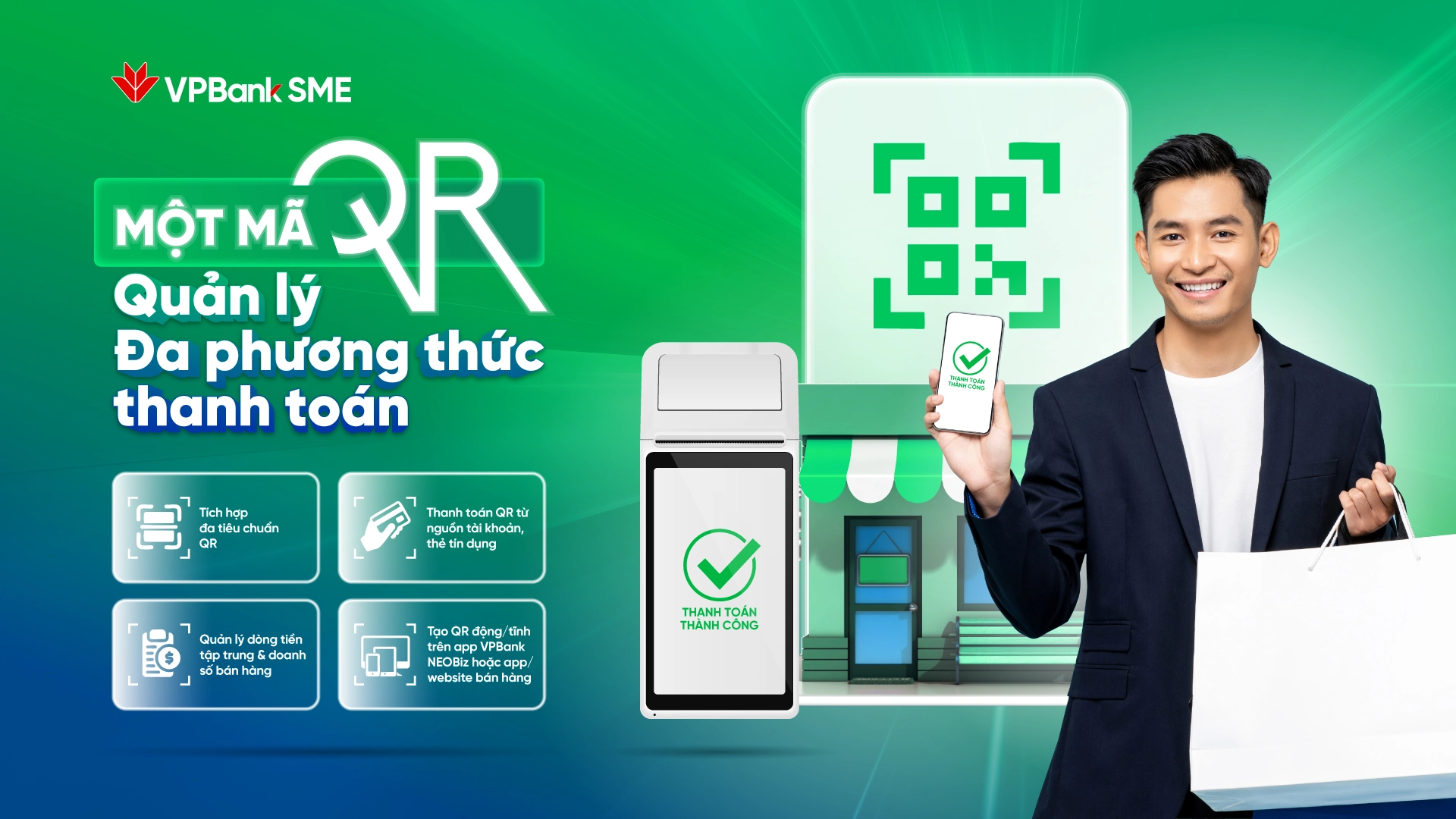 MỘT MÃ QR - QUẢN LÝ ĐA PHƯƠNG THỨC THANH TOÁN