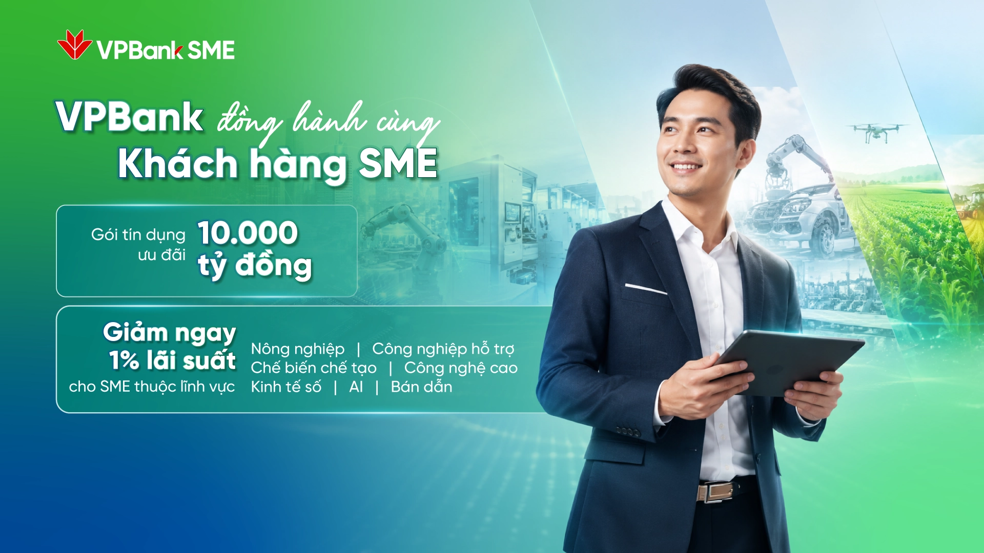 Gói tín dụng ưu đãi 10.000 tỷ đồng cho doanh nghiệp SME