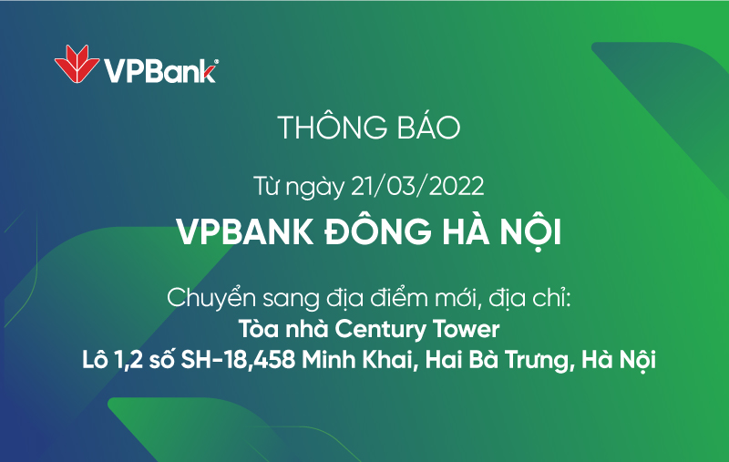 Vpbank Đông Hà Nội Thay Đổi Địa Điểm Hoạt Động, Hình Ảnh Nhận Diện Thương  Hiệu Mới| Vpbank
