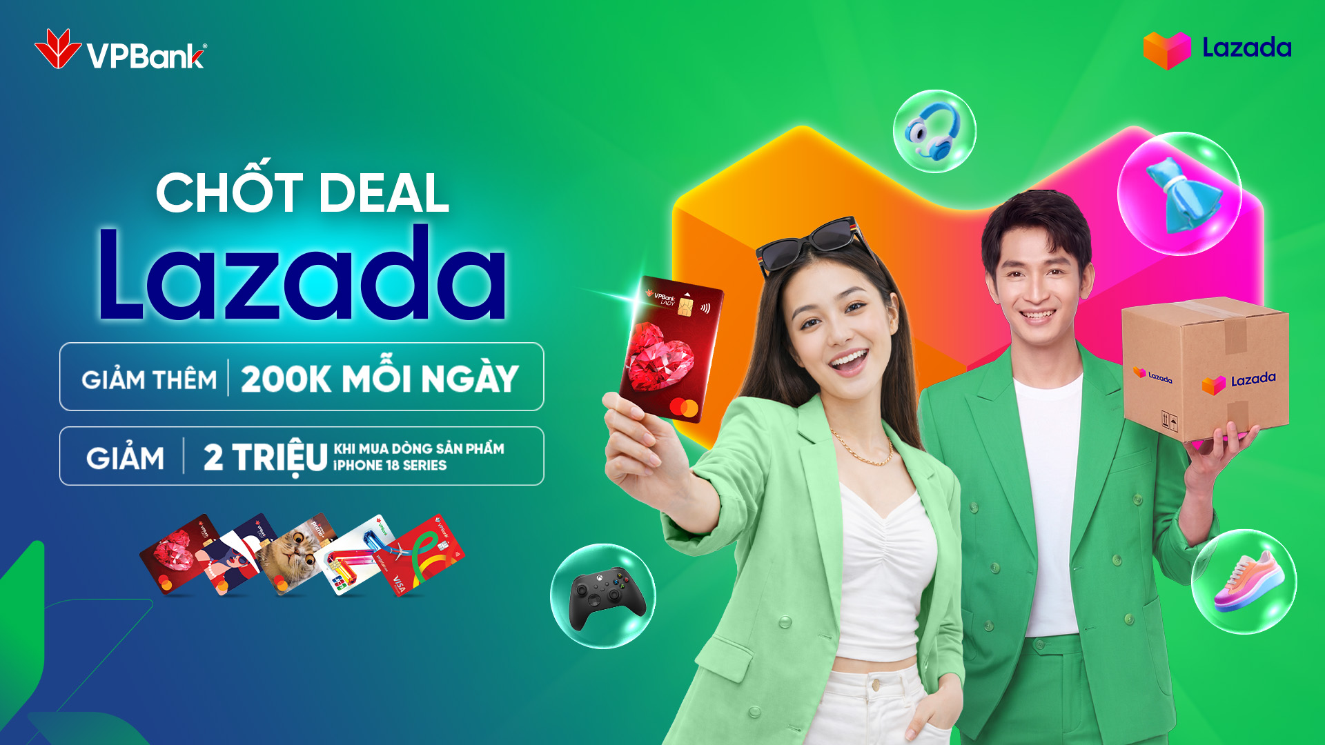 Giảm thêm đến 2.000.000 đồng khi chi tiêu tại Lazada bằng thẻ tín dụng VPBank